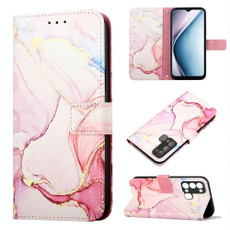 For Itel P38 / S17 / Vision3 PT003 Marble Pattern Flip Leather Phone Case(Rose Gold)