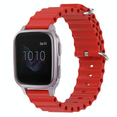 For Garmin Venu SQ 20mm Ocean Style Silicone Solid Color Watch Band(Red)
