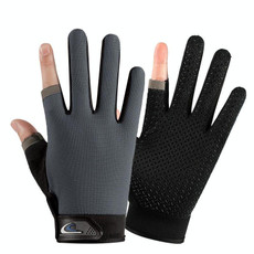1 Pair QX0008 Outdoor Sunscreen Non-Slip Exposed Two-Finger Fishing Gloves, Size: Free Size(Grey) 1 Pair QX0008 Outdoor Sunscreen Non-Slip Exposed Two-Finger Fishing Gloves, Size: Free Size(Grey)