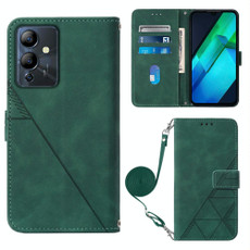 For Infinix Note 12i X6819 Crossbody 3D Embossed Flip Leather Phone Case(Dark Green)