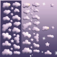 10 PCS Color Cloud Fine Flash Laser Decoration Diary Hand Account DIY Sticker(Purple) 10 PCS Color Cloud Fine Flash Laser Decoration Diary Hand Account DIY Sticker(Purple)