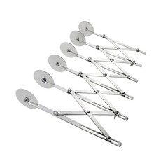 Stainless Steel Retractable Multipurpose Pizza Knife, Style: 6 Wheels Stainless Steel Retractable Multipurpose Pizza Knife, Style: 6 Wheels