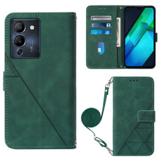 For Infinix Note 12 G96 Crossbody 3D Embossed Flip Leather Phone Case(Dark Green)