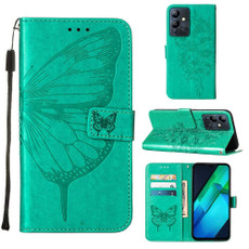For Infinix Note 12i X6819 Embossed Butterfly Flip Leather Phone Case(Green) For Infinix Note 12i X6819 Embossed Butterfly Flip Leather Phone Case(Green)