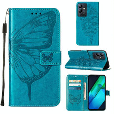 For Infinix Note 12i X6819 Embossed Butterfly Flip Leather Phone Case(Blue) For Infinix Note 12i X6819 Embossed Butterfly Flip Leather Phone Case(Blue)