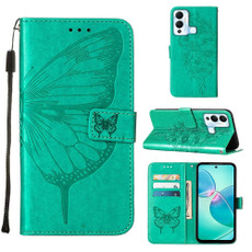 For Infinix Hot 12 Play/Hot 12 Play NFC X6816C Embossed Butterfly Flip Leather Phone Case(Green) For Infinix Hot 12 Play/Hot 12 Play NFC X6816C Embossed Butterfly Flip Leather Phone Case(Green)