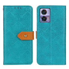 For Motorola Edge 30 Lite / Edge 30 Neo Floral Embossed Leather Phone Case(Blue) For Motorola Edge 30 Lite / Edge 30 Neo Floral Embossed Leather Phone Case(Blue)