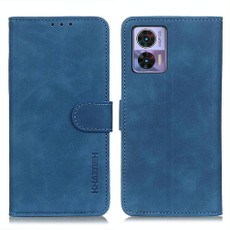 For Motorola Edge 30 Lite / Edge 30 Neo KHAZNEH Retro Texture Leather Phone Case(Blue)