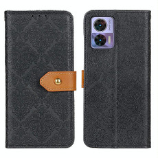 For Motorola Edge 30 Lite / Edge 30 Neo Floral Embossed Leather Phone Case(Black) For Motorola Edge 30 Lite / Edge 30 Neo Floral Embossed Leather Phone Case(Black)
