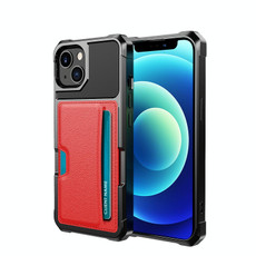 For iPhone 13 ZM02 Card Slot Holder Phone Case(Red)