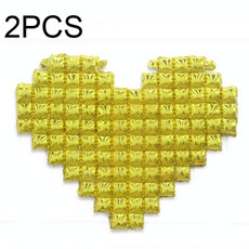 2 PCS Love Shape Background Wall Balloon Confession Wedding Decoration Balloon(Goldenl)