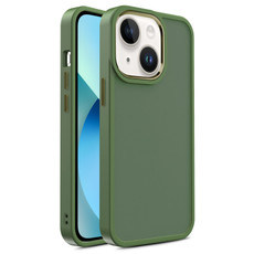 For iPhone 13 Shield Skin Feel PC + TPU Phone Case(Dark Green)