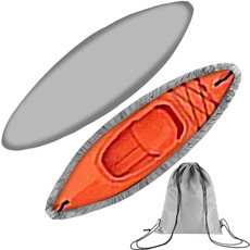 210D Oxford Cloth Outdoor Waterproof Sunscreen Kayak Cover, For:2.6-3m(Grey)
