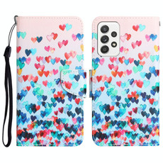 For Samsung Galaxy A53 5G Colored Drawing Leather Phone Case(Heart)