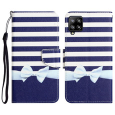 For Samsung Galaxy A42 Colored Drawing Leather Phone Case(Bow Knot)