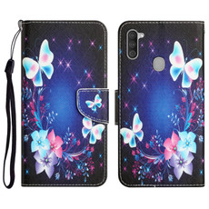 For Samsung Galaxy A11 Colored Drawing Leather Phone Case(Butterfly) For Samsung Galaxy A11 Colored Drawing Leather Phone Case(Butterfly)