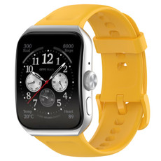 For OPPO Watch 3 Pro Solid Color Soft Silicone Watch Band(Yellow) For OPPO Watch 3 Pro Solid Color Soft Silicone Watch Band(Yellow)