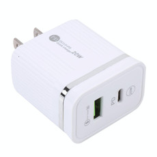 46-A2C2 20W PD + QC3.0 USB Multifunction Fast Charger,US Plug(White)