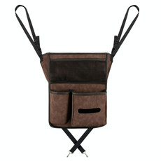 Car Center Console Hanging Bag Sheepskin Leather Storage Bag(Brown)