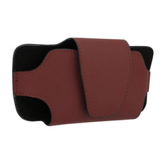 Car Glasses Storage Bag PU Leather Glasses Box(Red)