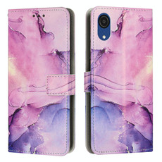 For Samsung Galaxy A03 Core Painted Marble Pattern Leather Phone Case(Purple) For Samsung Galaxy A03 Core Painted Marble Pattern Leather Phone Case(Purple)