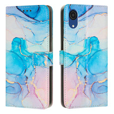 For Samsung Galaxy A03 Core Painted Marble Pattern Leather Phone Case(Pink Green) For Samsung Galaxy A03 Core Painted Marble Pattern Leather Phone Case(Pink Green)