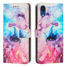 For Samsung Galaxy A03 Core Painted Marble Pattern Leather Phone Case(Pink Purple) For Samsung Galaxy A03 Core Painted Marble Pattern Leather Phone Case(Pink Purple)