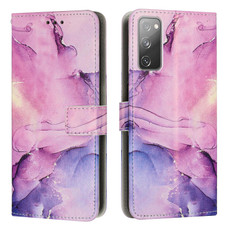 For Samsung Galaxy S20 FE Painted Marble Pattern Leather Phone Case(Purple) For Samsung Galaxy S20 FE Painted Marble Pattern Leather Phone Case(Purple)