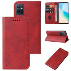 For vivo T1 5G Magnetic Closure Leather Phone Case(Red)