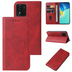 For vivo Y01 Magnetic Closure Leather Phone Case(Red)