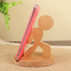 Wooden Mobile Phone Bracket Beech Lazy Mobile Phone Holder,Style: Staunch