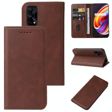 For Realme X7 Pro Magnetic Closure Leather Phone Case(Brown) For Realme X7 Pro Magnetic Closure Leather Phone Case(Brown)