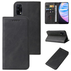For Realme Q2 Pro Magnetic Closure Leather Phone Case(Black)
