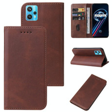 For Realme 9 Pro+ Magnetic Closure Leather Phone Case(Brown) For Realme 9 Pro+ Magnetic Closure Leather Phone Case(Brown)