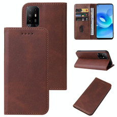 For OPPO A95 5G Magnetic Closure Leather Phone Case(Brown) For OPPO A95 5G Magnetic Closure Leather Phone Case(Brown)