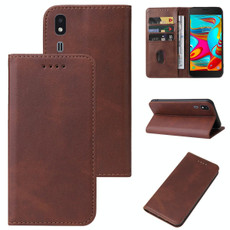 For Samsung Galaxy A2 Core / A260 Magnetic Closure Leather Phone Case(Brown)