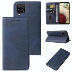 For Samsung Galaxy A12 / A12 Nacho Magnetic Closure Leather Phone Case(Blue)