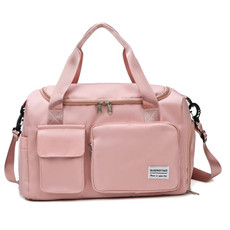 B-X336 Large Capacity Waterproof Travel Gym Bag Luggage Bag, Size: S(Light Pink)