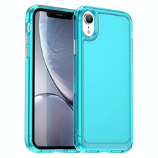 For iPhone XR Candy Series TPU Phone Case (Transparent Blue)