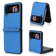 For Samsung Galaxy Z Flip4 5G Straw Mat Texture Lanyard Phone Case(Blue) For Samsung Galaxy Z Flip4 5G Straw Mat Texture Lanyard Phone Case(Blue)