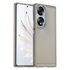 For Honor 70 5G Candy Series TPU Phone Case(Transparent Grey) For Honor 70 5G Candy Series TPU Phone Case(Transparent Grey)