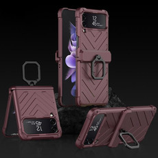 For Samsung Galaxy Z Flip4 GKK Sliding Camshield Magnetic Armor Flip Phone Case with Ring Holder(Wine Red) For Samsung Galaxy Z Flip4 GKK Sliding Camshield Magnetic Armor Flip Phone Case with Ring Holder(Wine Red)