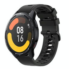 For Xiaomi MI Watch S1 Pro 22mm Solid Color Soft Silicone Watch Band(Black)