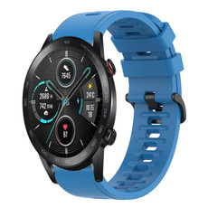 For Honor MagicWatch2 42mm 20mm Solid Color Soft Silicone Watch Band(Blue) For Honor MagicWatch2 42mm 20mm Solid Color Soft Silicone Watch Band(Blue)
