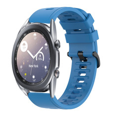For Samsung Galaxy Watch3 45mm 22mm Solid Color Soft Silicone Watch Band(Blue)