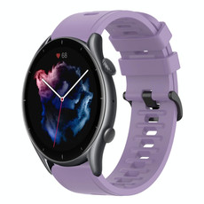 For Amazfit GTS 3 20mm Solid Color Soft Silicone Watch Band(Purple) For Amazfit GTS 3 20mm Solid Color Soft Silicone Watch Band(Purple)