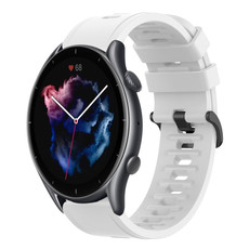 For Amazfit GTS 3 20mm Solid Color Soft Silicone Watch Band(White) For Amazfit GTS 3 20mm Solid Color Soft Silicone Watch Band(White)