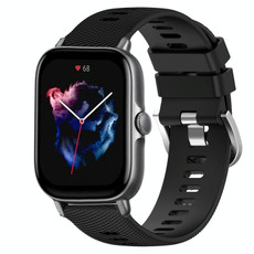 For Amazfit GTS 3 20mm Solid Color Soft Silicone Watch Band(Black) For Amazfit GTS 3 20mm Solid Color Soft Silicone Watch Band(Black)