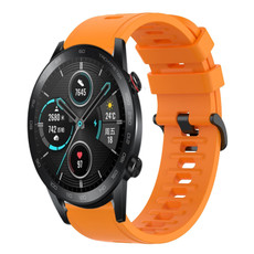 For Honor MagicWatch2 42mm 20mm Solid Color Soft Silicone Watch Band(Orange) For Honor MagicWatch2 42mm 20mm Solid Color Soft Silicone Watch Band(Orange)