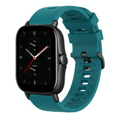 For Amazfit GTS 2E 20mm Solid Color Soft Silicone Watch Band(Green) For Amazfit GTS 2E 20mm Solid Color Soft Silicone Watch Band(Green)